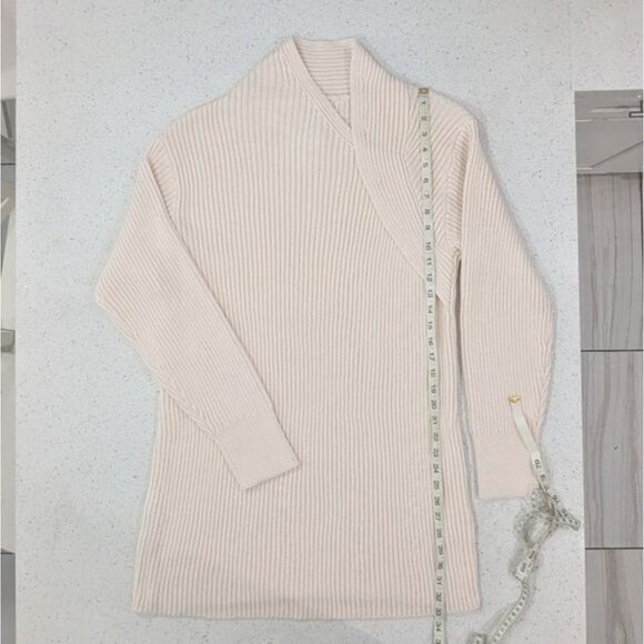 NWT Free People Beach Alba Sweater Tunic Mini Dress Cream Cotton Long Sleeve L - Picture 7 of 11